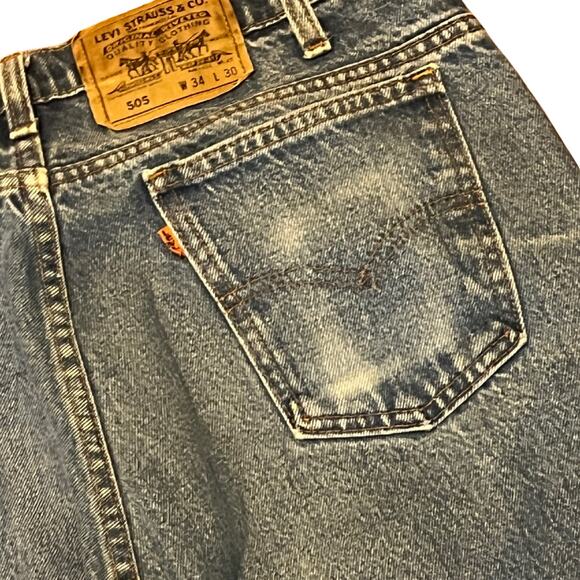 Vintage 90s Men's Orange Tab Levi's 505 Made in USA Jeans Size 32x30 - Picture 10 of 10